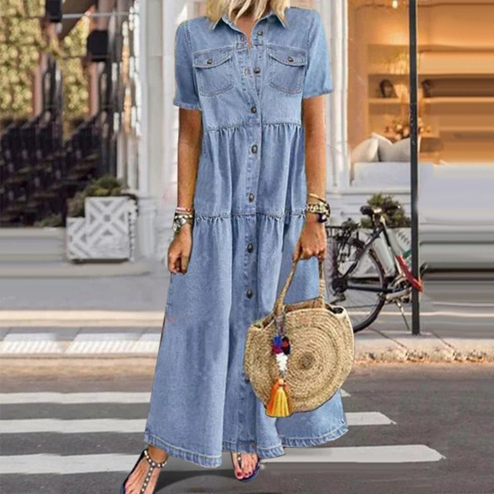 Sil - Robe amincissante en denim