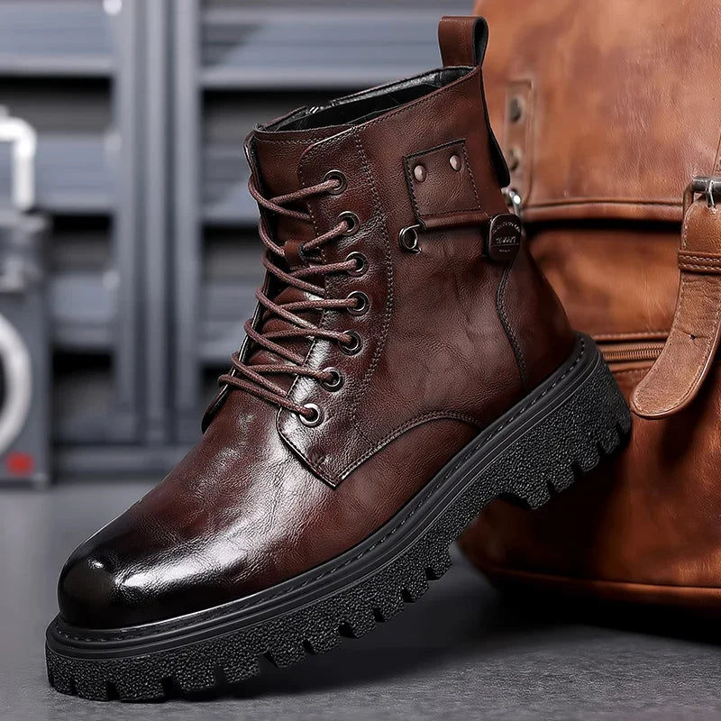 Hugo | Bottes Business en Cuir de Luxe pour Homme