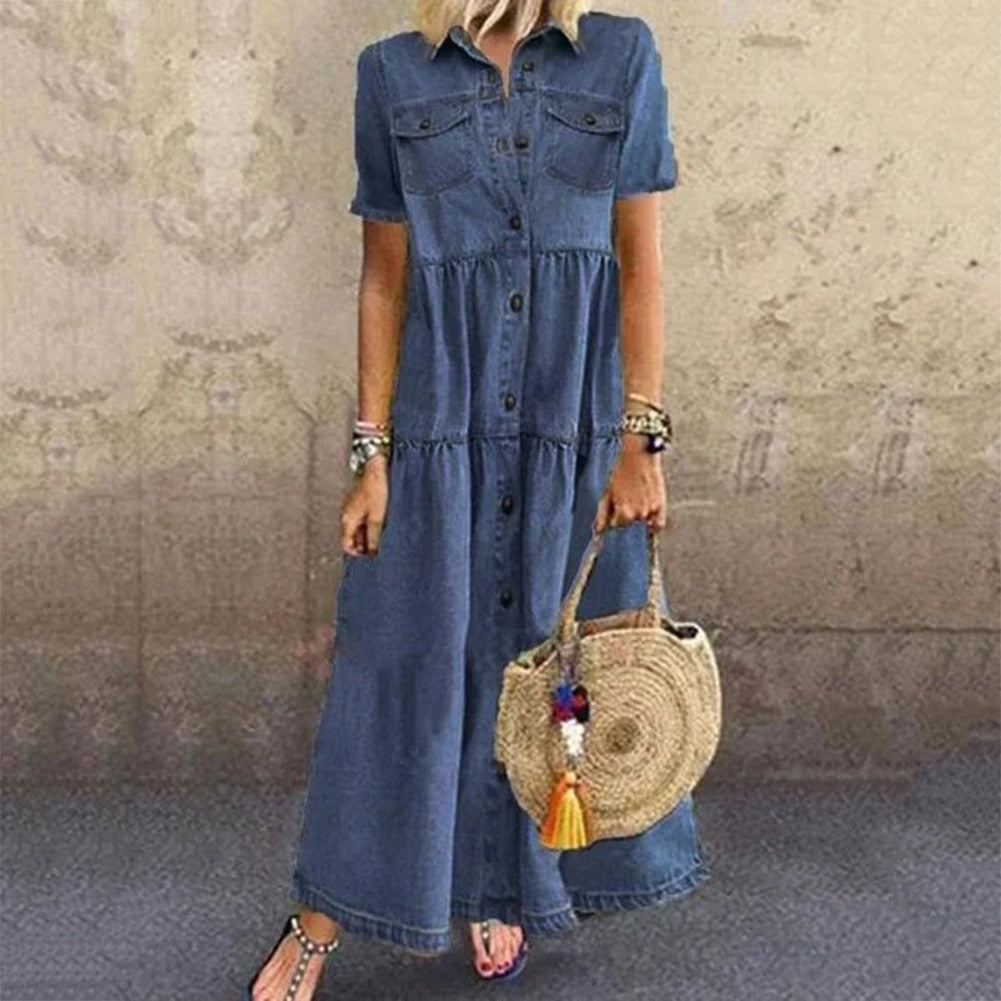 Sil - Robe amincissante en denim