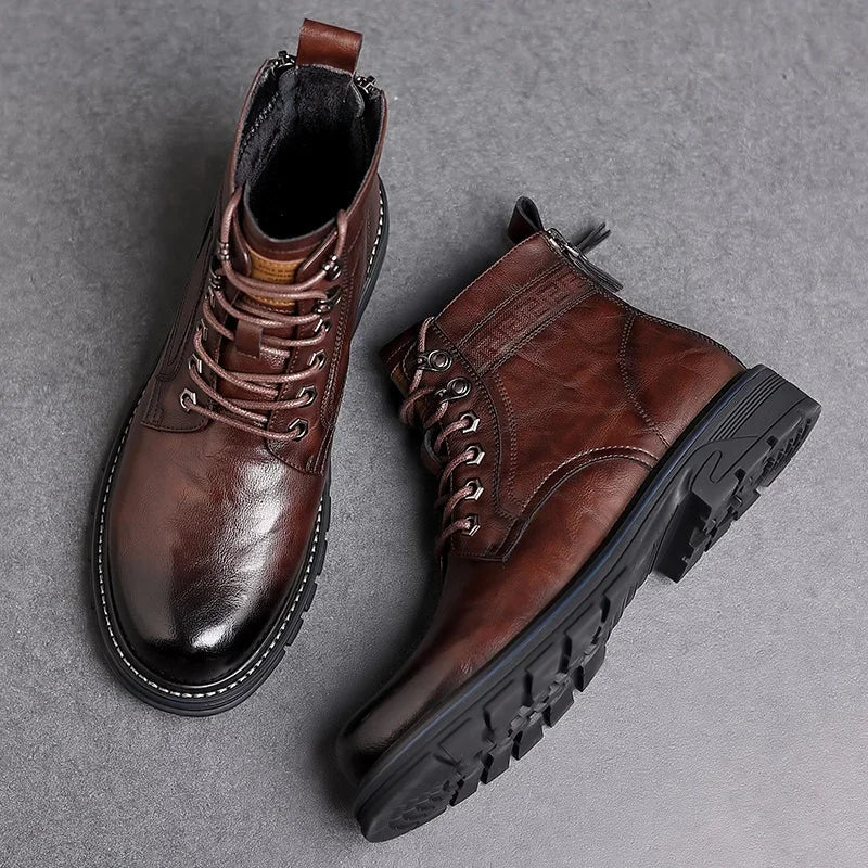 Hugo | Bottes Business en Cuir de Luxe pour Homme