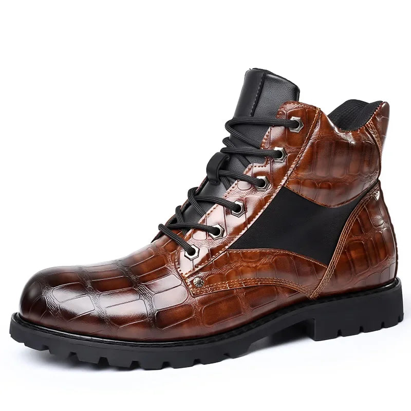 Maxime | Bottes en Cuir Crocodile de Luxe