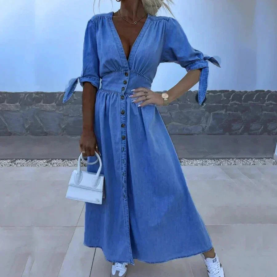 Amelia｜Robe longue en denim