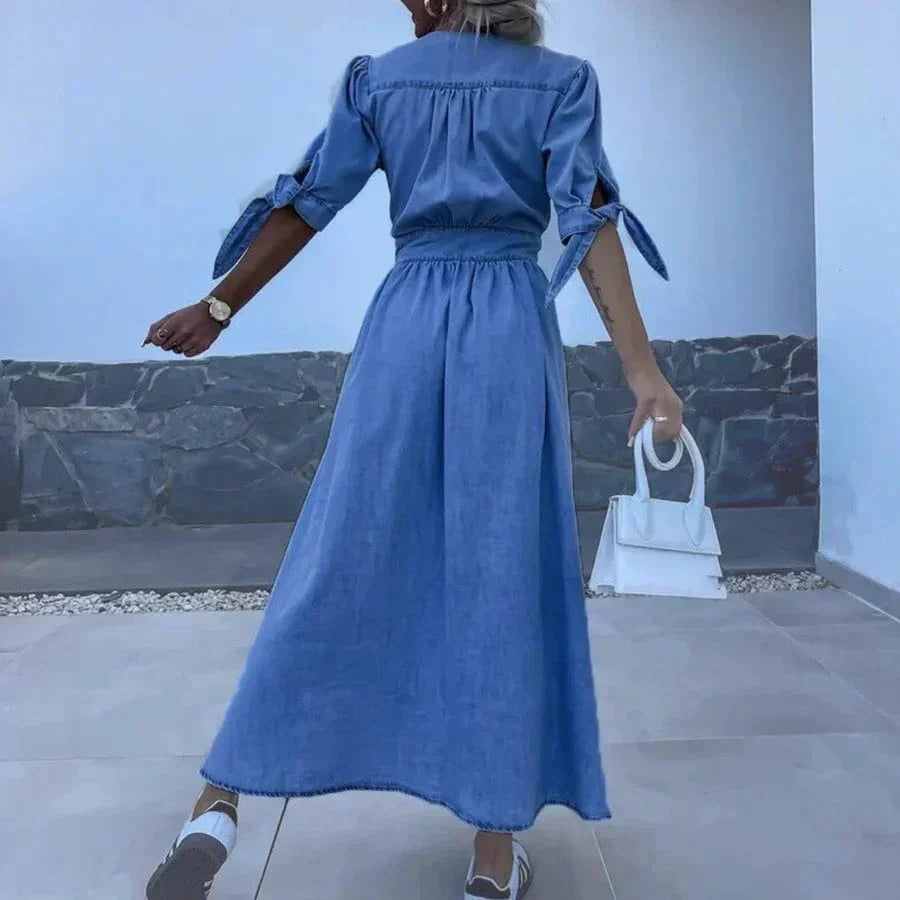 Amelia｜Robe longue en denim